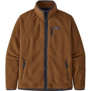Patagonia Retro Pile Fleece Jacket – Men’s Large – Brown/Navy
